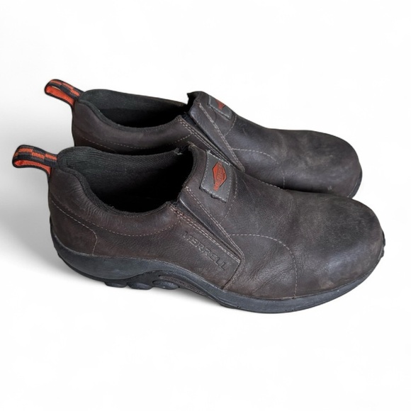 Merrell Work Leather Slip-On Shoes Non-Slip Outdoor Fall Utility Brown Men’s 8.5 - Picture 4 of 15